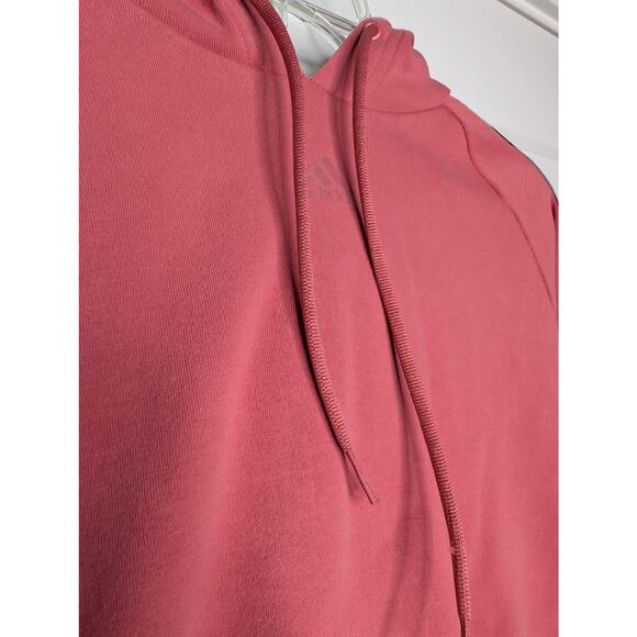 Adidas Men's Hooded Sweatshirt Medium Pink - Picture 2 of 5